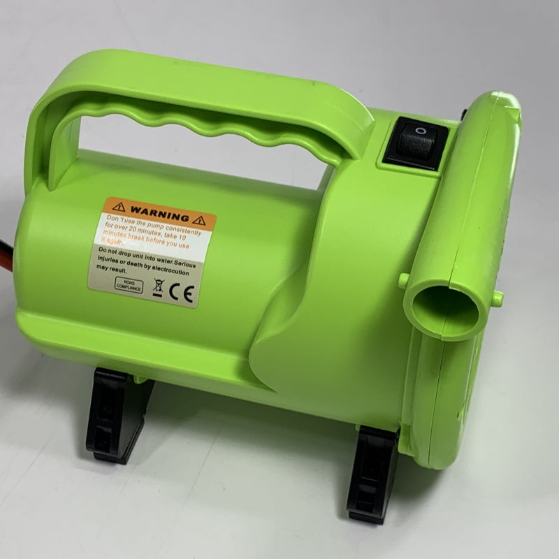 電動エアーポンプ バッテリー接続 ハイパワー 空気入れ バナナボート ゴムボート チューブ 浮き輪 ポンプ プール 海水浴 アウトドア