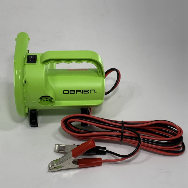 電動エアーポンプ バッテリー接続 ハイパワー 空気入れ バナナボート ゴムボート チューブ 浮き輪 ポンプ プール 海水浴 アウトドア