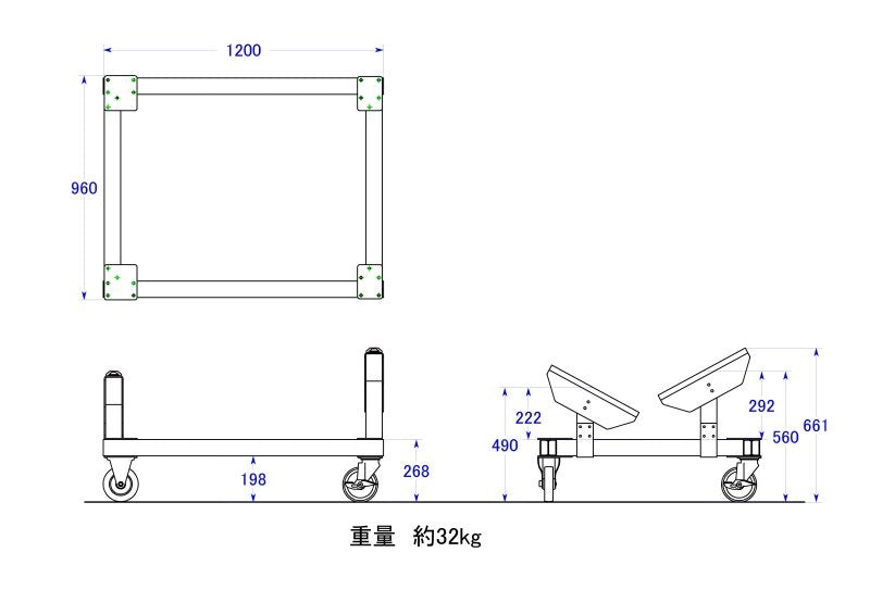 J-211S PWCスタンド 70角 4点 自在&固定キャスター FACTORYZERO ファクトリーゼロ 台車 ジェットスキー 水上オートバイ 【直送商品】