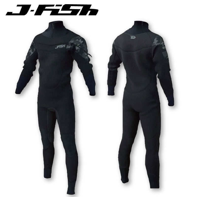 J-FISH ウエットドライスーツ フルスーツ 3mm JFD-421 サーフィン ジェットスキー ウエイクボード 冬用 ウエットスーツ 防水