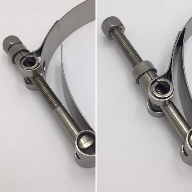 Stainless steel T-bolt clamp exhaust fitting