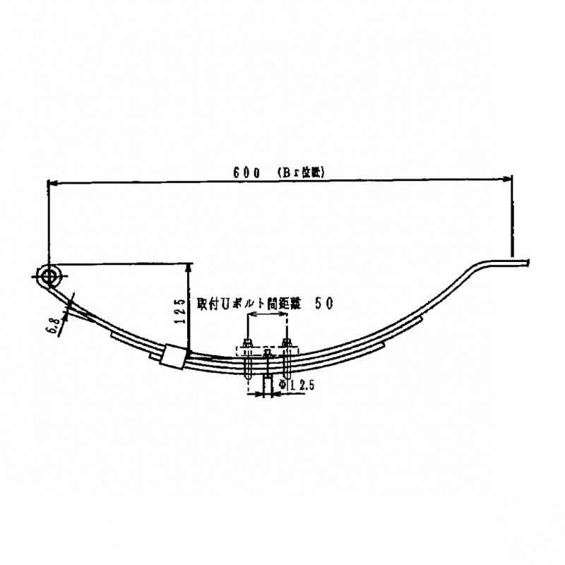 SOREX リーフスプリング / NX 〜 14F 用 ソレックス 純正 トレーラーパーツ ST-105-01
