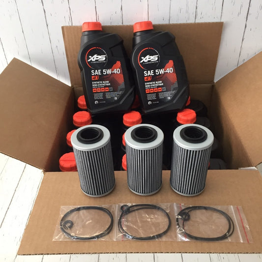 SEADOO 純正品 オイル交換セット シェアパッケージ 【 4ストローク300馬力 ※ 】 946ml×12本+汎用オイルフィルター×3