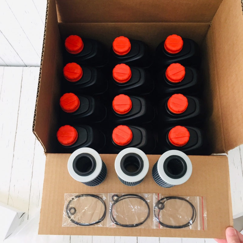 SEADOO 純正品 オイル交換セット シェアパッケージ 【 4ストローク300馬力 ※ 】 946ml×12本+汎用オイルフィルター×3