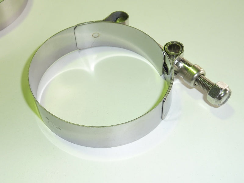 Stainless steel T-bolt clamp exhaust fitting