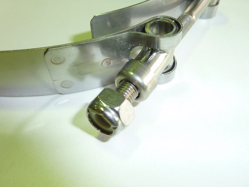 Stainless steel T-bolt clamp exhaust fitting