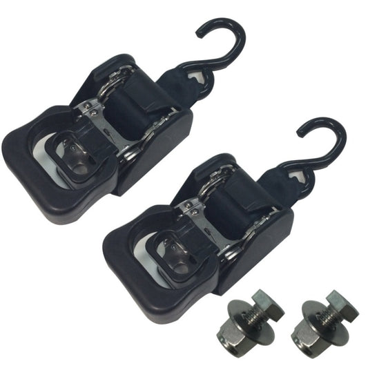 Trailer Retractable Transom Tie Down Stainless Steel Set of 2 Stainless Steel New Product Transom Tie Down Belt Ratchet RTD178SS
