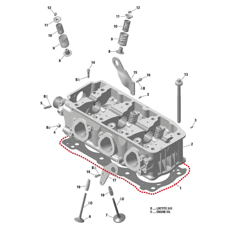 SGS Cylinder Head Gasket for SEADOO 1503 Genuine Part Number #420950771 Aftermarket Parts OEM Parts SGS16001