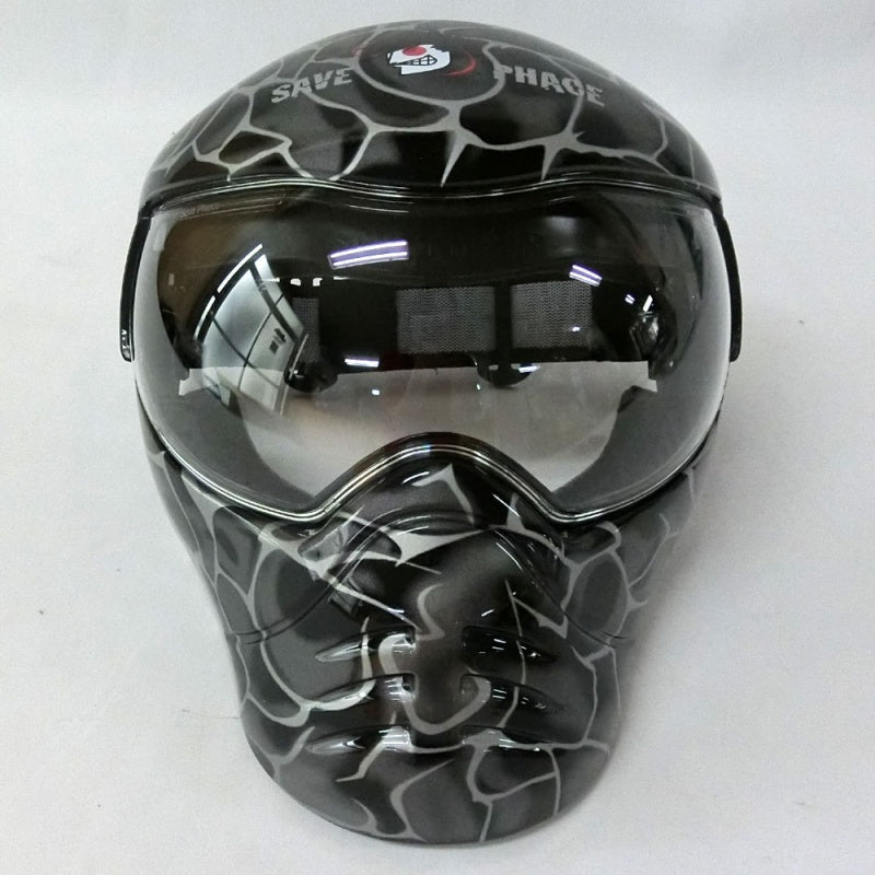 SAVEPHACE SP2 Series Graphic Survival Game Sports Utility Mask, Water-Resistant and Windproof, Clear Lens SAVEPHACE