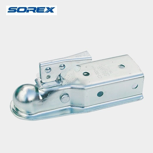 SOREX ソレックス トレーラー カプラー ボール径2インチ フレーム幅75mm対応 スチール メッキ 純正 トレーラー部品 ST-001