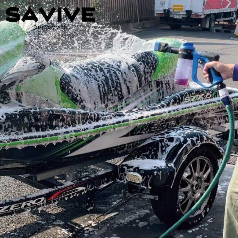 Foam Gun Pro SAVIVE Boat Wash Car Wash Foam Car Wash Salt Corrosion Inhibitor Maintenance Ship Watercraft Automobile Motorcycle Boat SV-FG01