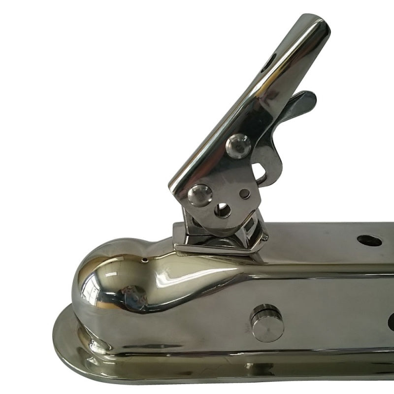 TC-01SUSP trailer coupler ball diameter 2 inches compatible with trailer frame 50mm width stainless steel polished