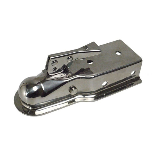 TC-03SUSP トレーラー カプラー ボール径2インチ フレーム幅85mm対応 ステンレス ポリッシュ 牽引 バイク キャンピングカー