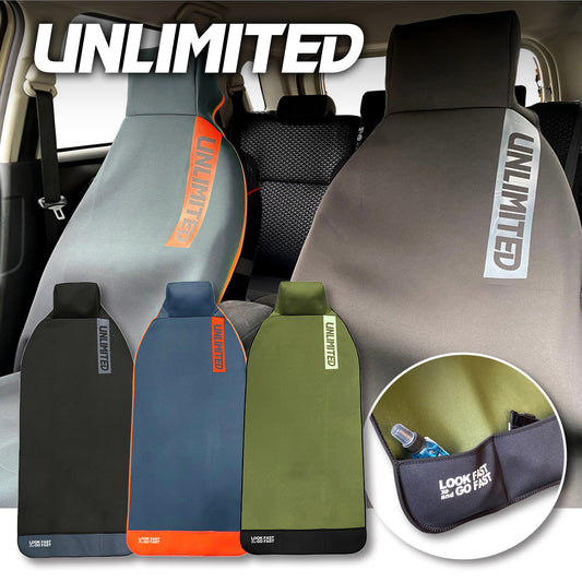UNLIMITED カーシートカバー 防水 ポケット バックベルト付き ウエット素材 マリンスポーツ アウトドア ULC5540