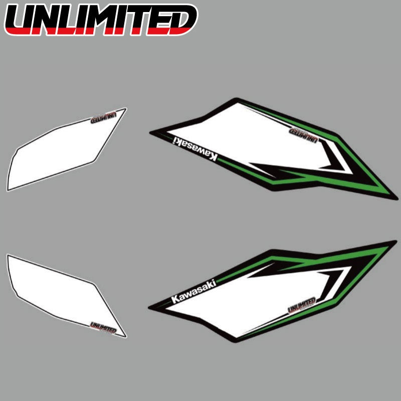 ULDK-ULTRA-FR UNLIMITED Decal Kit ULTRA Bib Sheet Front & Rear Jet Ski Personal Watercraft JETSKI PWC Unlimited