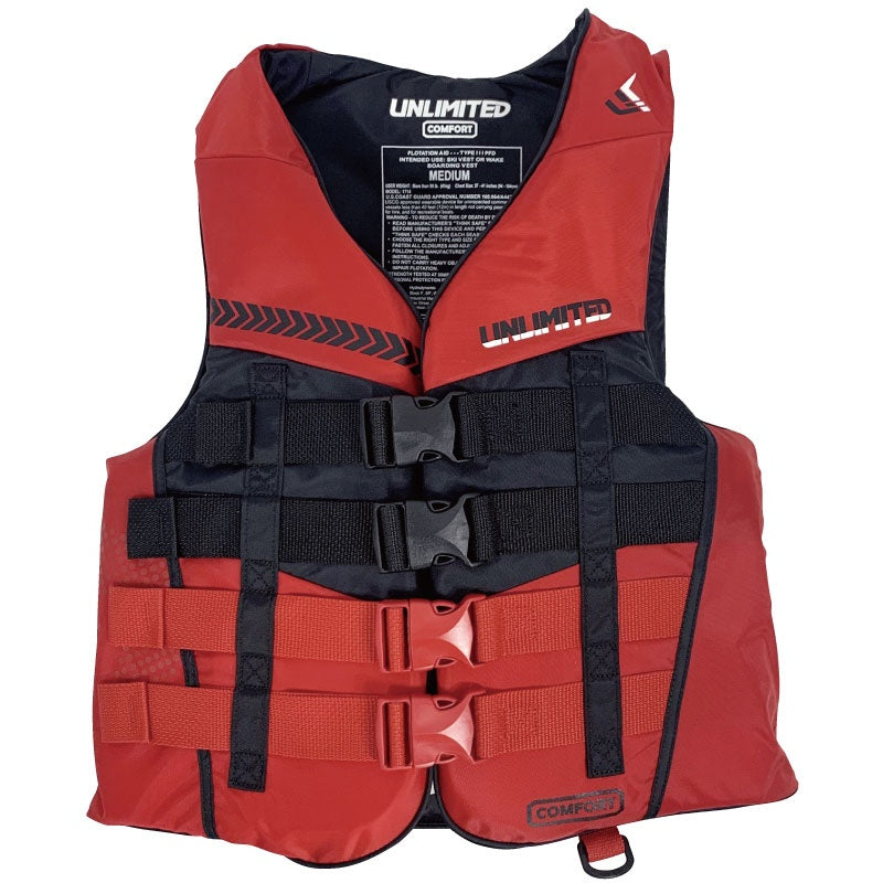 UNLIMITED COMFORT  ライフジャケット メンズ ジェットスキー  ナイロンベスト 小型特殊 JCI予備検 UV2202