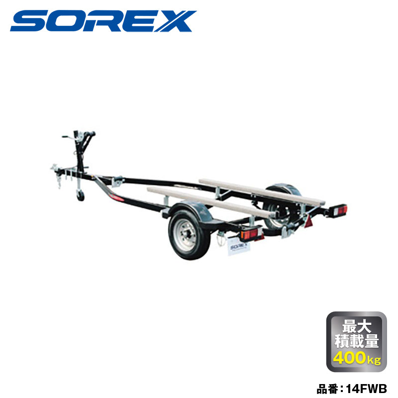 SOREX BOAT 14FWB 1 boat capacity Steel frame Small 8 number small car Maximum load capacity 400kg Trailer