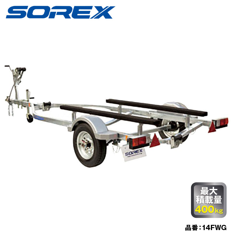 SOREX BOAT 14FWG 1 boat capacity steel frame small 8 number small car maximum load capacity 400kg trailer