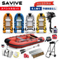 [1-Year Warranty] 4-Person Inflatable Boat, No License Required, Mini Boat for Fishing, 3m Special Set, Oars, Pump, Fuel Tank, 2hp Outboard Motor Included, Inflatable Boat, No Pre-Inspection, Rowable, SAVIVE SV-IBA300-SP
