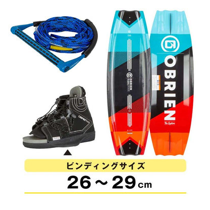 OBRIEN wakeboard 3-piece set O'Brien SYSTEM 140cm CLUTCH system clutch binding wakeboard