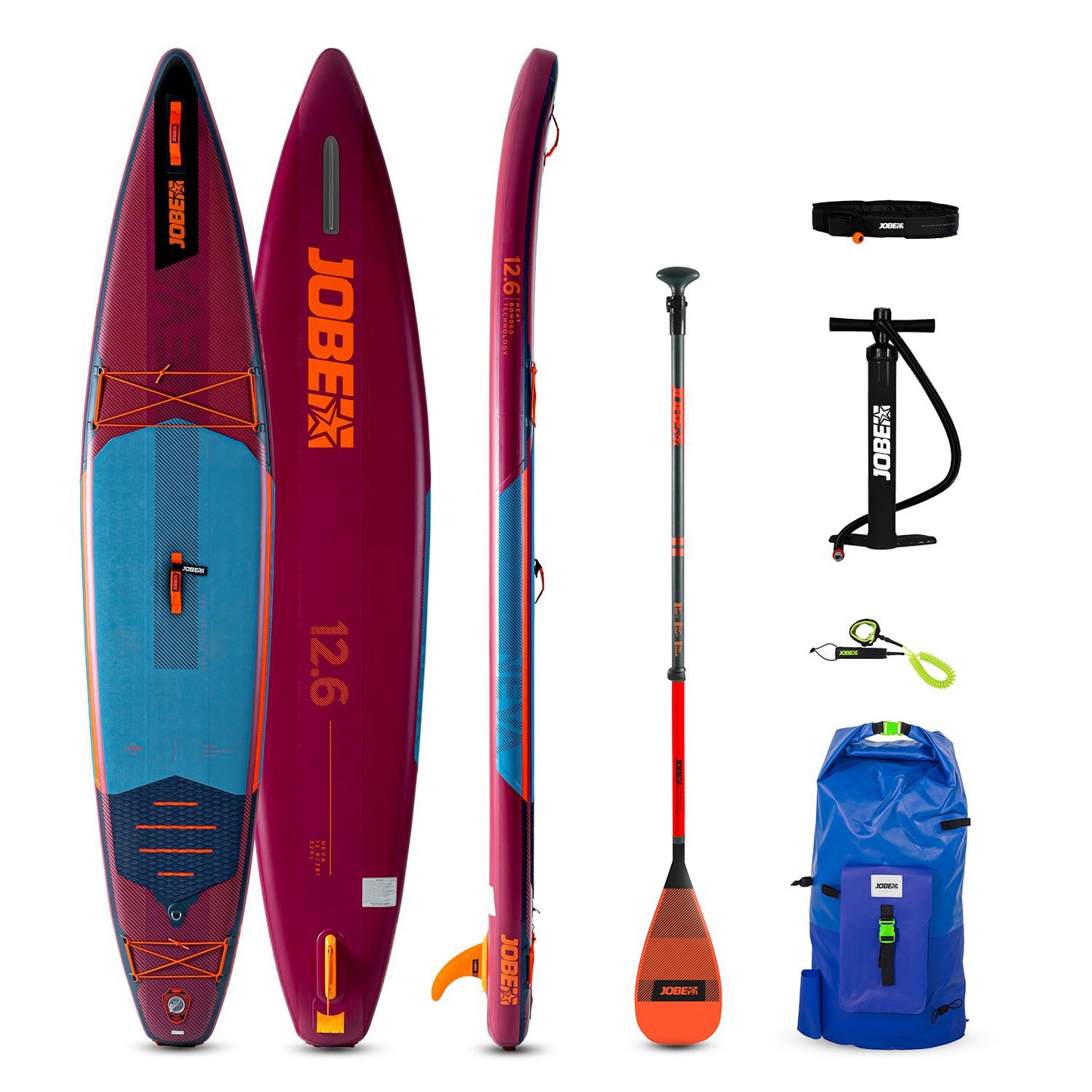 Jobe SUP スタンドアップパドルボード Neva ネヴァ サップボート 12.6パッケージ インフレータブル フルセット 486423021