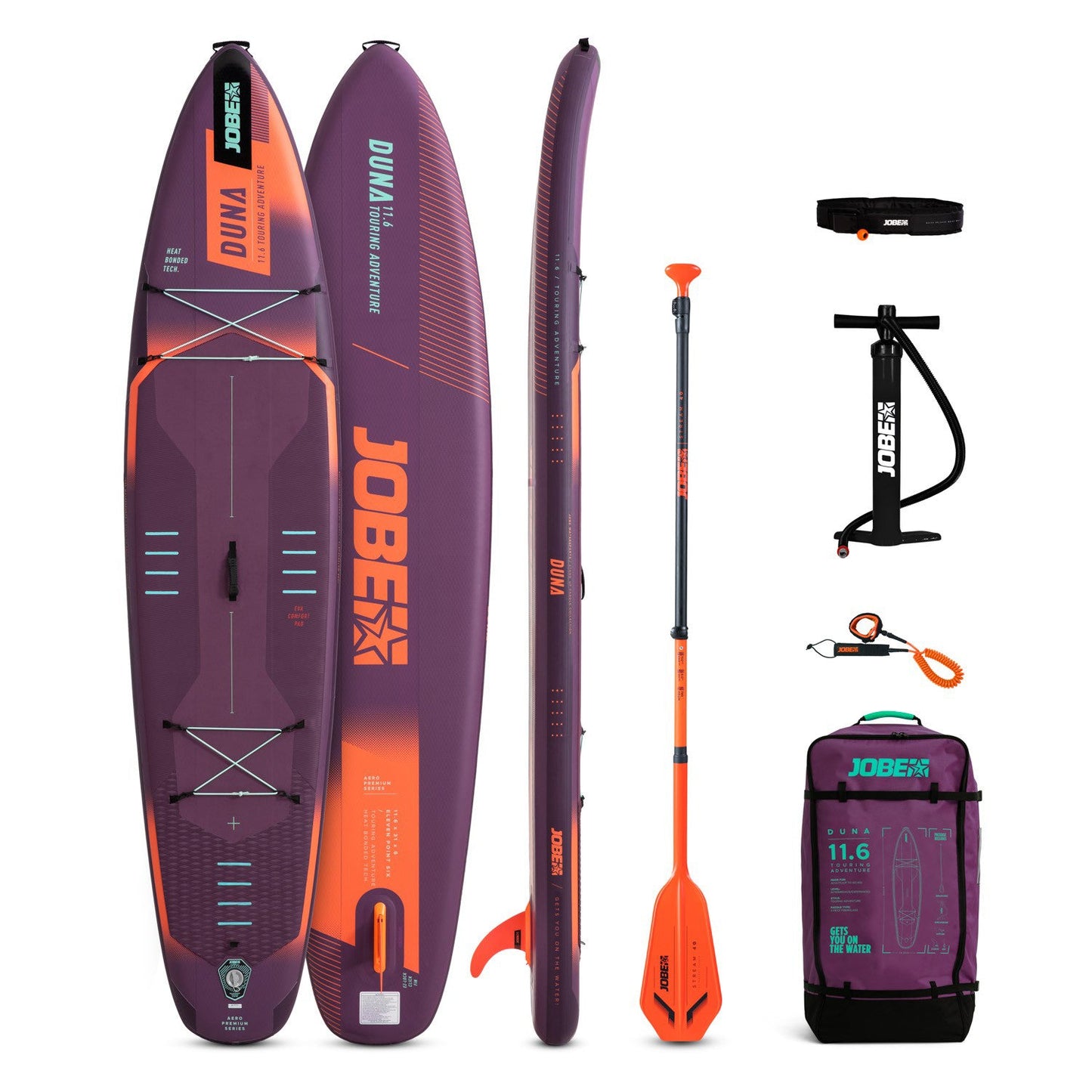 Jobe ジョベ SUP スタンドアップパドルボード  Aero Duna エアロ デュナ 11.6パッケージ インフレータブル フルセット パープル 486425005