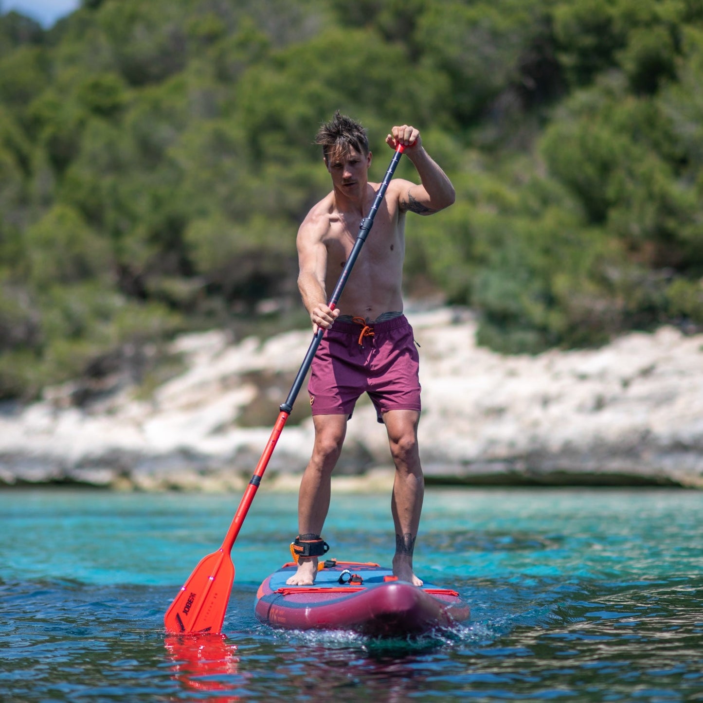 Jobe SUP Paddle SUP Paddle Stand Up Paddle Board Carbon Orange 3 Piece 486723005