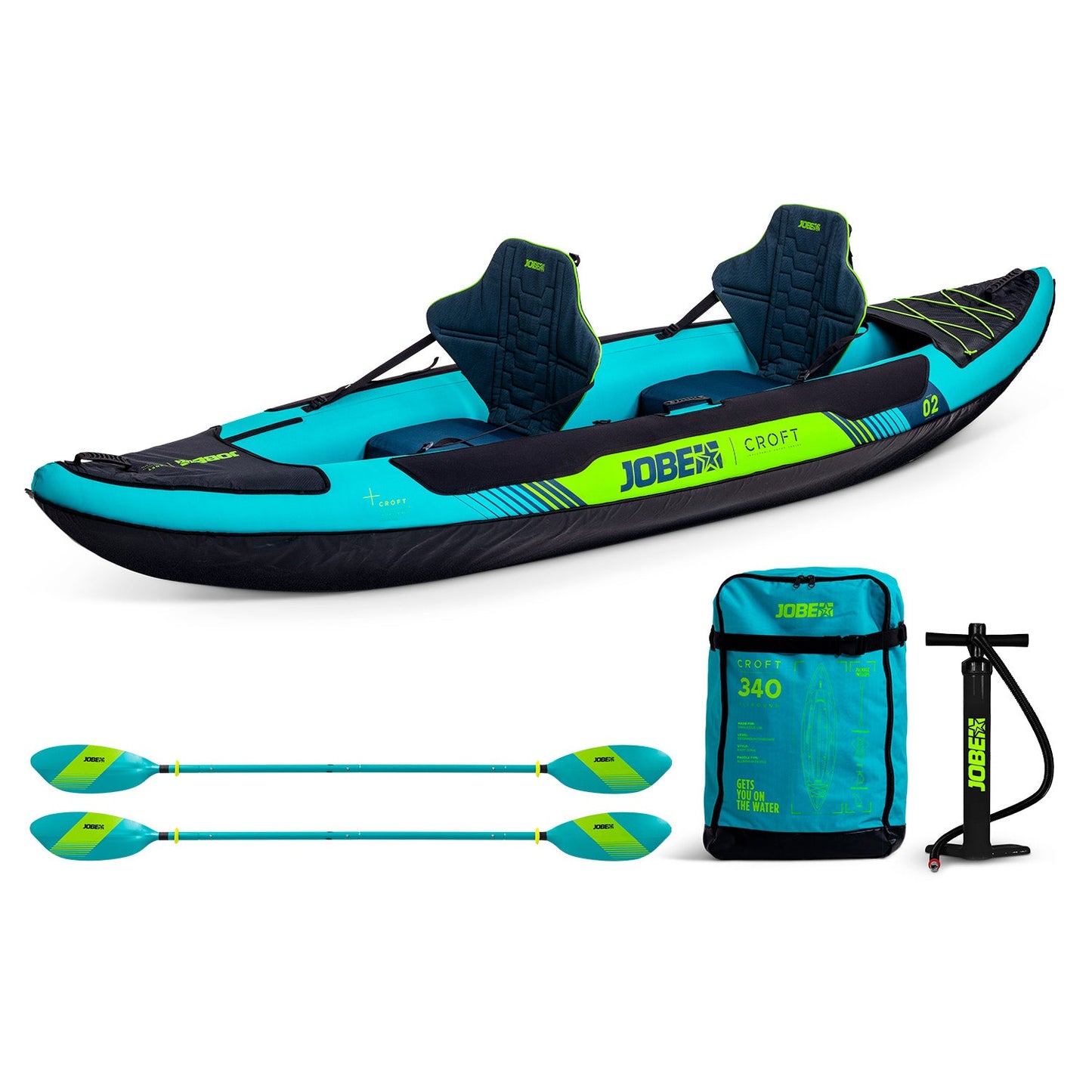 Jobe Inflatable Kayak CROFT 340 Set for Two People 600024001