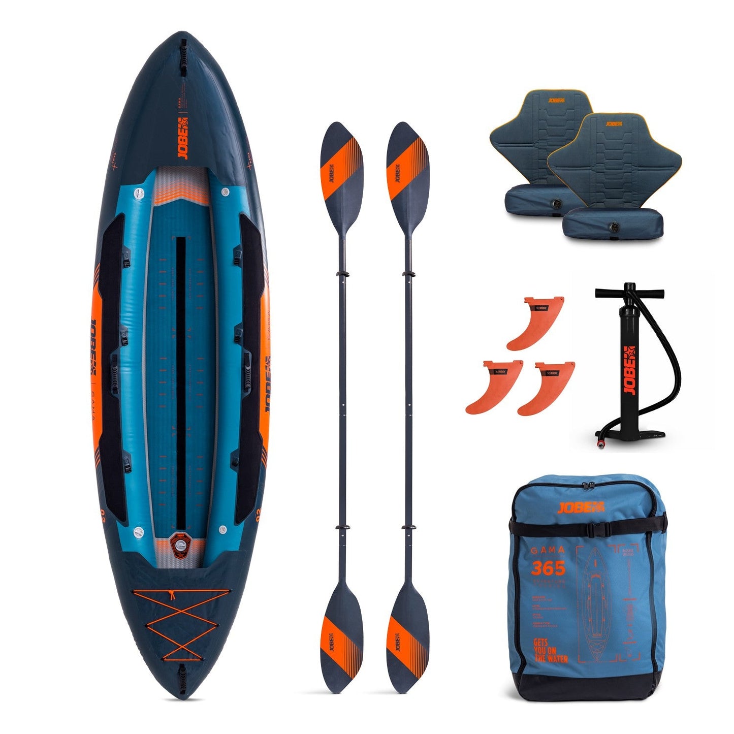 Jobe Inflatable Kayak Gama 365 Gama 365 Set for Two People 600024002