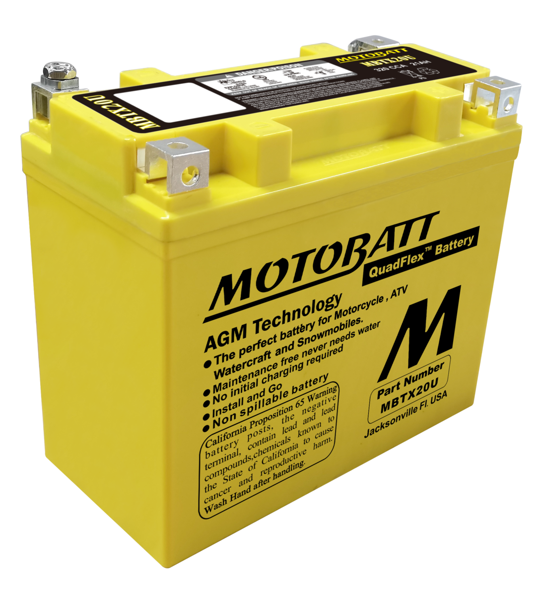 バッテリー MBTX20U モトバット ジェットスキー マリンジェット 初期充電済 即使用可能 メンテナンスフリー MOTOBATT