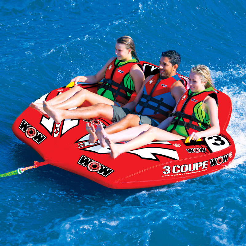 WOW Coupe Cockpit 3 Wow 3 People Water Toy Banana Boat Towing Tube Rubber Boat Marine Sports W21-1080 