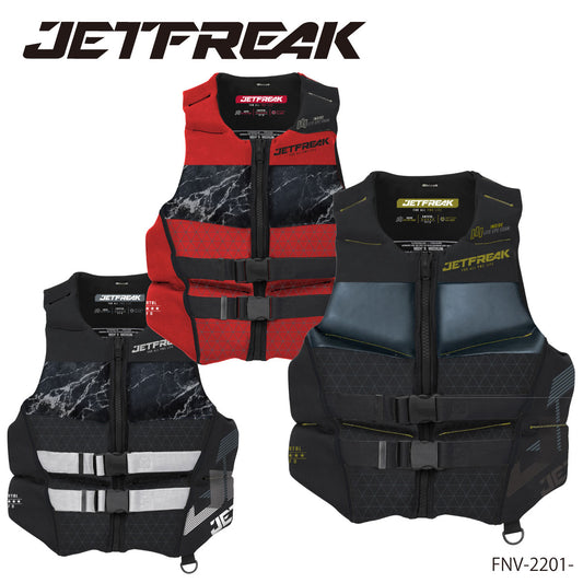 JETFREAK ライフジャケット  ジェットスキー 小型船舶 特殊  JCI検査OK ジェットフリーク メンズ ウエットスーツ生地 FNV-2201-