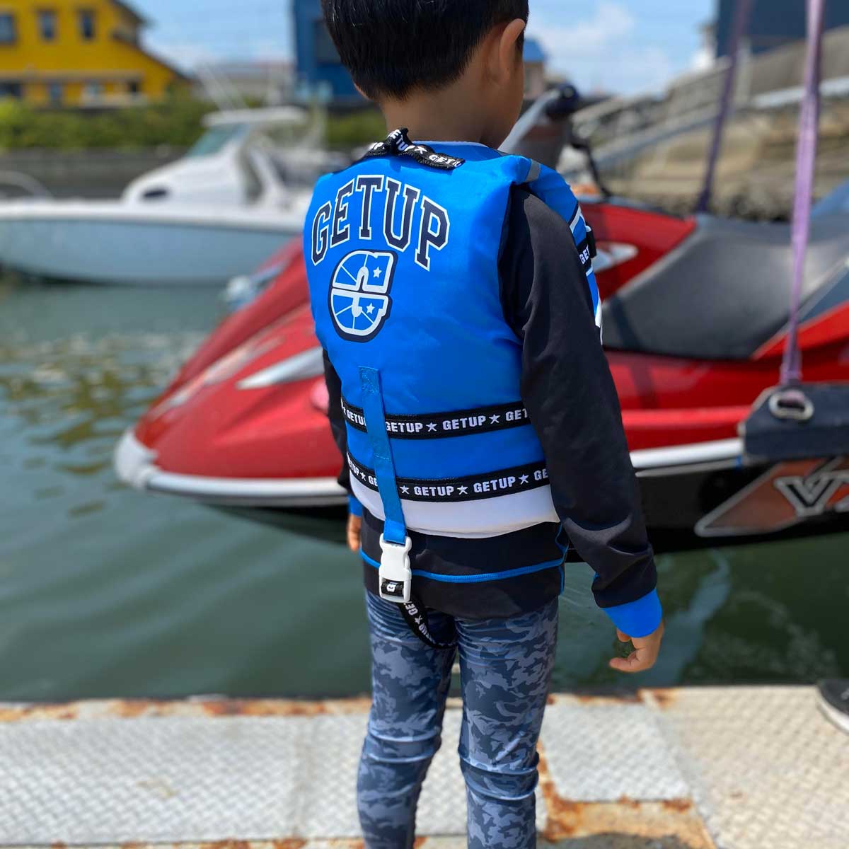 [40% OFF] GETUP Life Jacket for Children, Kids, Life Vest, GCL-371, Nylon Material, Elementary School, River Play, Junior, Pool, Beach, Outdoor, Marine