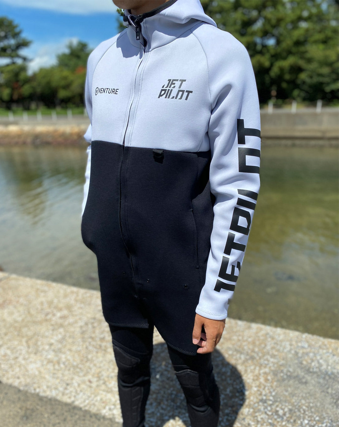 【Liquidación de stock】JETPILOT Jetpilot VENTURE Abrigo largo de turismo JA22164, abrigo náutico de neopreno, traje de neopreno, moto acuática, embarcación