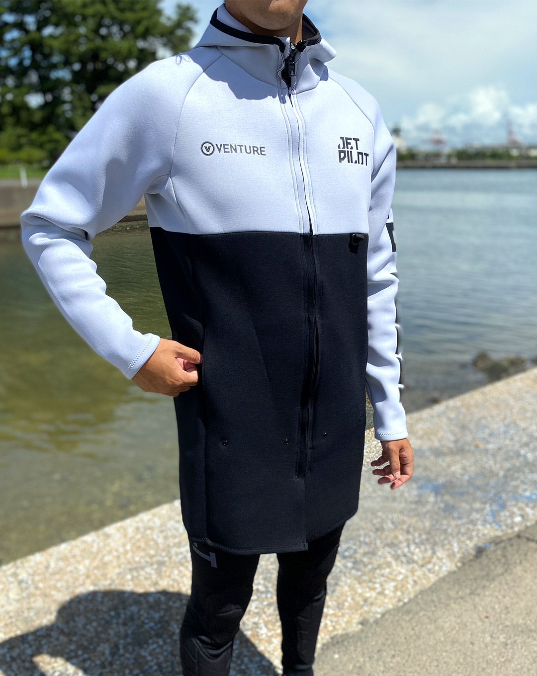 【Liquidación de stock】JETPILOT Jetpilot VENTURE Abrigo largo de turismo JA22164, abrigo náutico de neopreno, traje de neopreno, moto acuática, embarcación