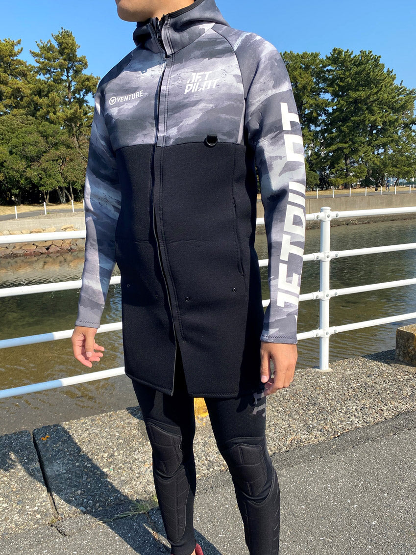 [Oferta de stock] JETPILOT VENTURE Chaqueta larga de turismo, chaqueta náutica, neopreno, traje de neopreno, moto acuática, moto acuática, barco
