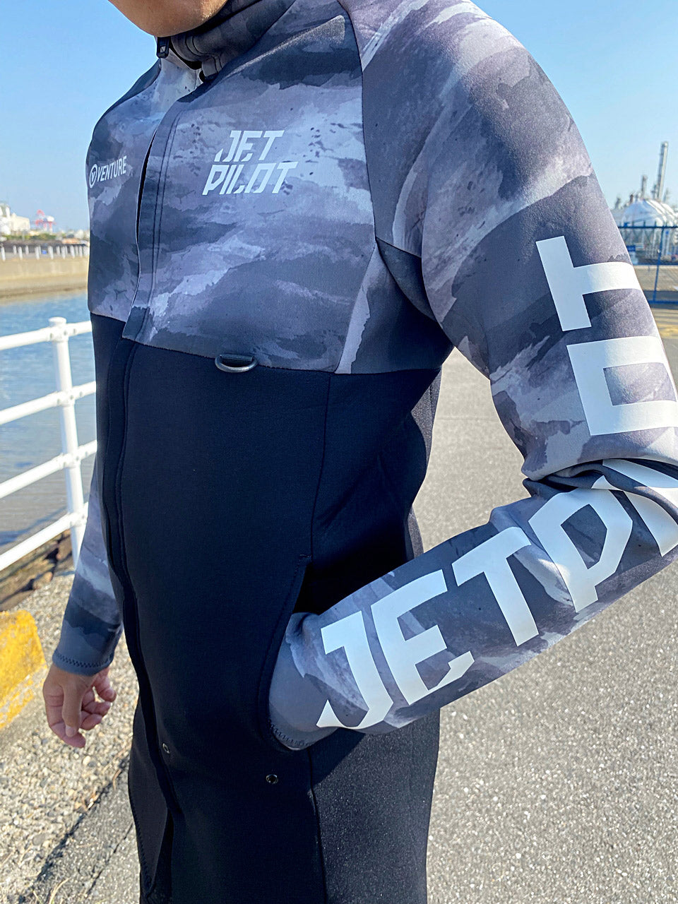 [Oferta de stock] JETPILOT VENTURE Chaqueta larga de turismo, chaqueta náutica, neopreno, traje de neopreno, moto acuática, moto acuática, barco