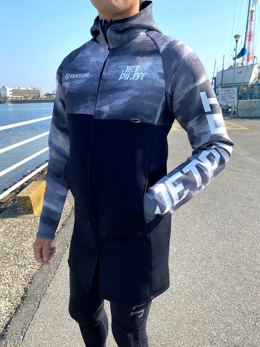 [Oferta de stock] JETPILOT VENTURE Chaqueta larga de turismo, chaqueta náutica, neopreno, traje de neopreno, moto acuática, moto acuática, barco