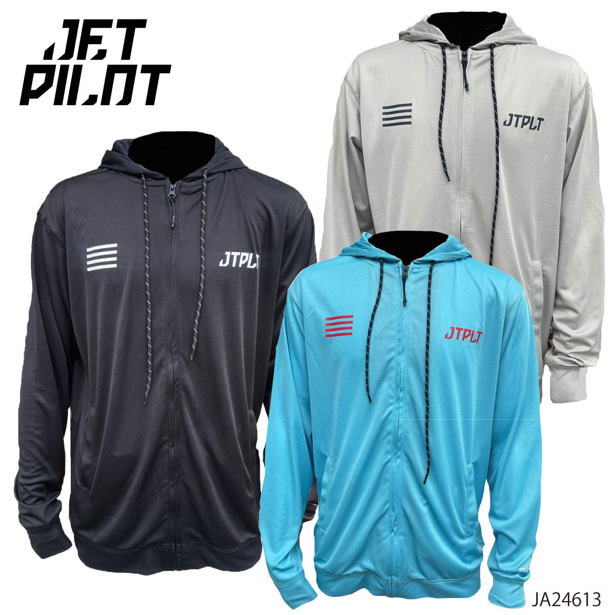 [Insert image] JA24613 JETPILOT VAULT HYDRO HOODIE Jet Pilot Rush Shirt Long Sleeve Men's Rash Guard Jet Ski Copy