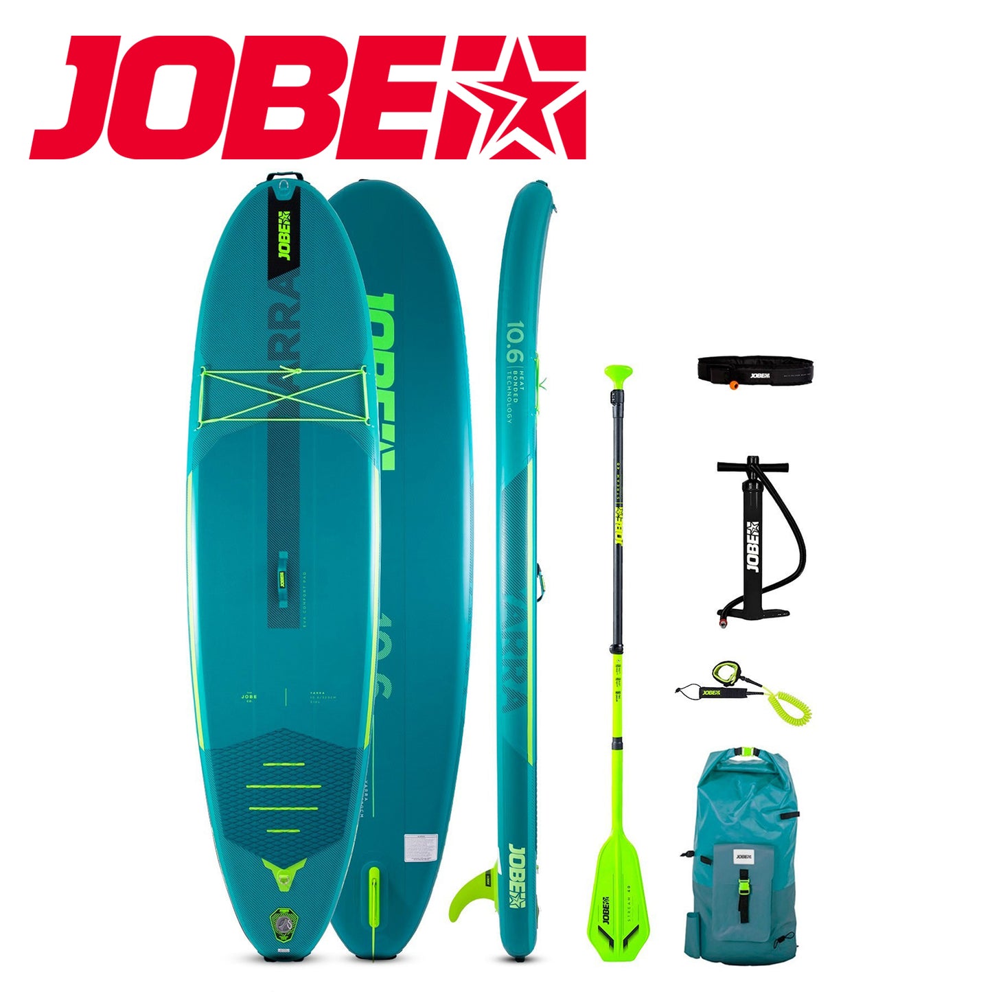 【予約受付中】Jobe Yarra 10.6 Inflatable Paddle Board Package Teal エアロ ヤラ SUP ボード 10.6パッケージ ティール