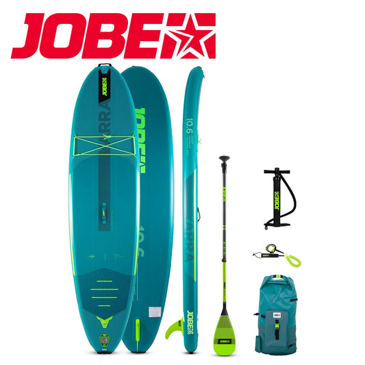 Jobe SUP Stand Up Paddle Board Aero Yarra Aero Yarra SUP Board 10.6 Package Teal Inflatable Full Set 486423023