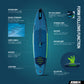 Jobe SUP Stand Up Paddle Board Aero Yarra Aero Yarra SUP Board 10.6 Package Teal Inflatable Full Set 486423023