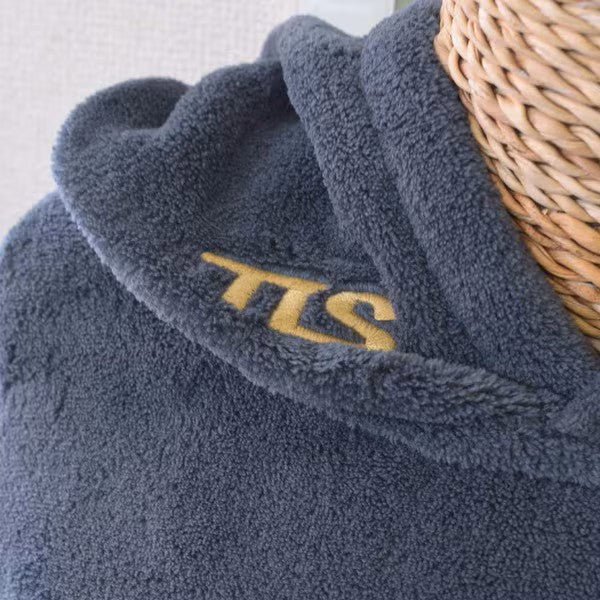 TLS ツールス キッズ 　チャコール　着替タオル マイクロファイバー ポンチョ　プール 海水浴