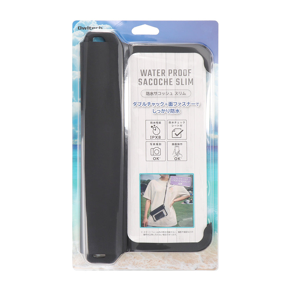 2026新商品 OWLTECH  防水サコッシュ スリムタイプ リフレクター付き パラコードストラップ採用 防水保護等級 IPX8準拠 写真撮影 タッチ操作可能 OWL-WPBAG13