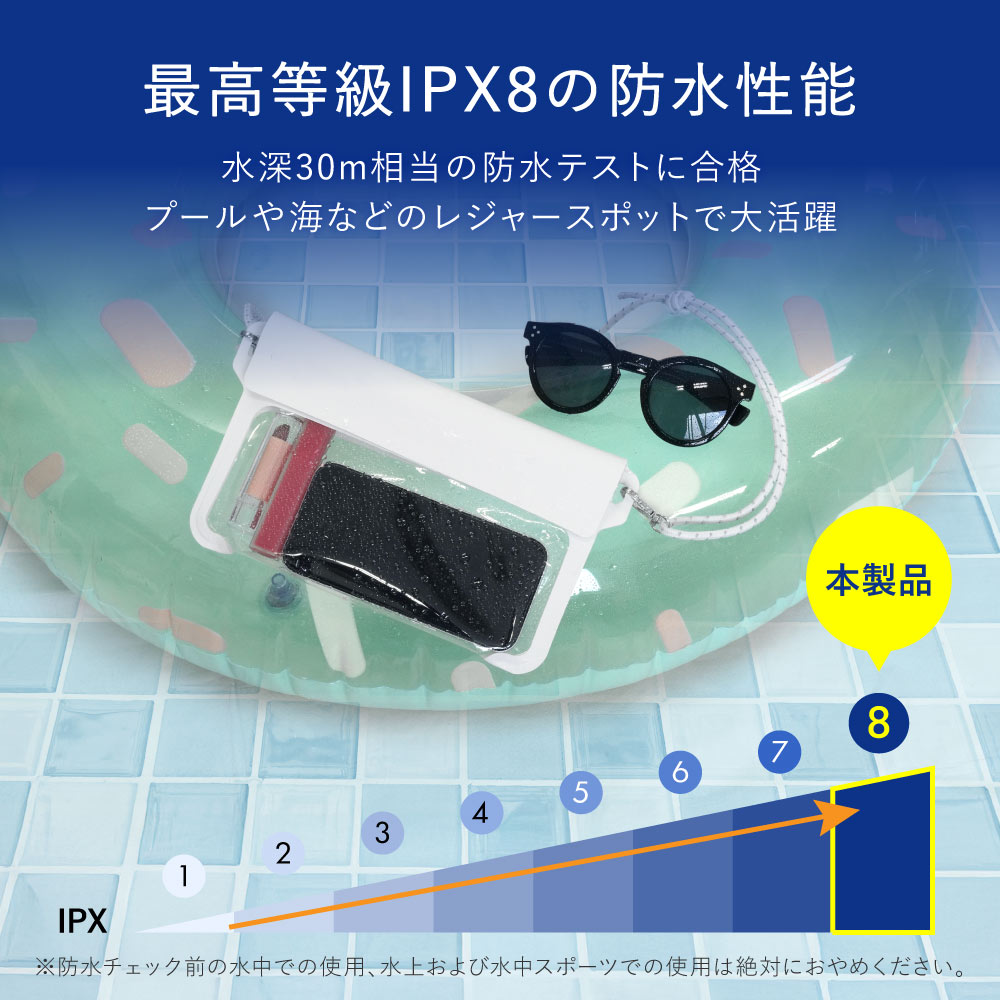 2026新商品 OWLTECH  防水サコッシュ スリムタイプ リフレクター付き パラコードストラップ採用 防水保護等級 IPX8準拠 写真撮影 タッチ操作可能 OWL-WPBAG13