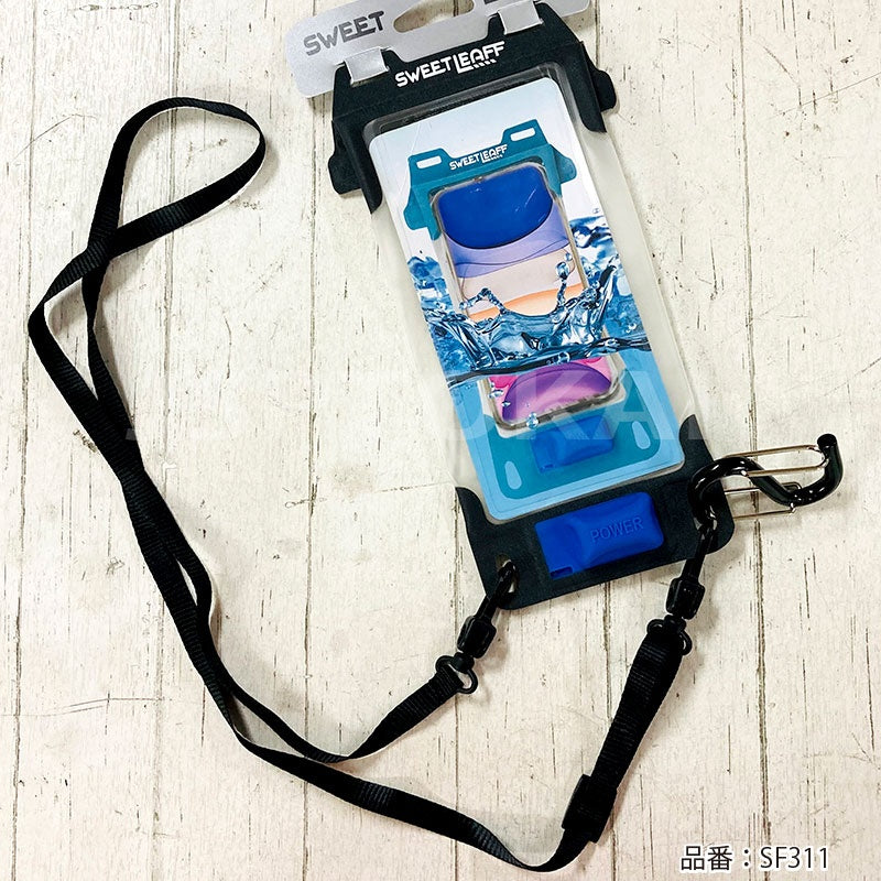 Sweetleaff スマホ防水ケース エアポンプ搭載 顔認証 IPX8  ラージサイズ　水中写真　海水浴　プール　アウトドア　マリンスポーツ
