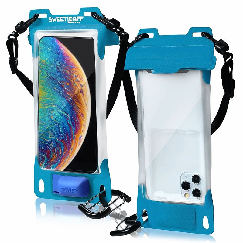 Sweetleaff Smartphone Waterproof Case Equipped with Air Pump, Face Recognition IPX8, Large Size, Underwater Photography, Beach, Pool, Outdoor, Marine Sports