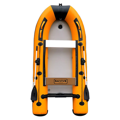 [1-Year Warranty] 4-Person Inflatable Boat, No License Required, Mini Boat for Fishing, 3m Special Set, Oars, Pump, Fuel Tank, 2hp Outboard Motor Included, Inflatable Boat, No Pre-Inspection, Rowable, SAVIVE SV-IBA300-SP