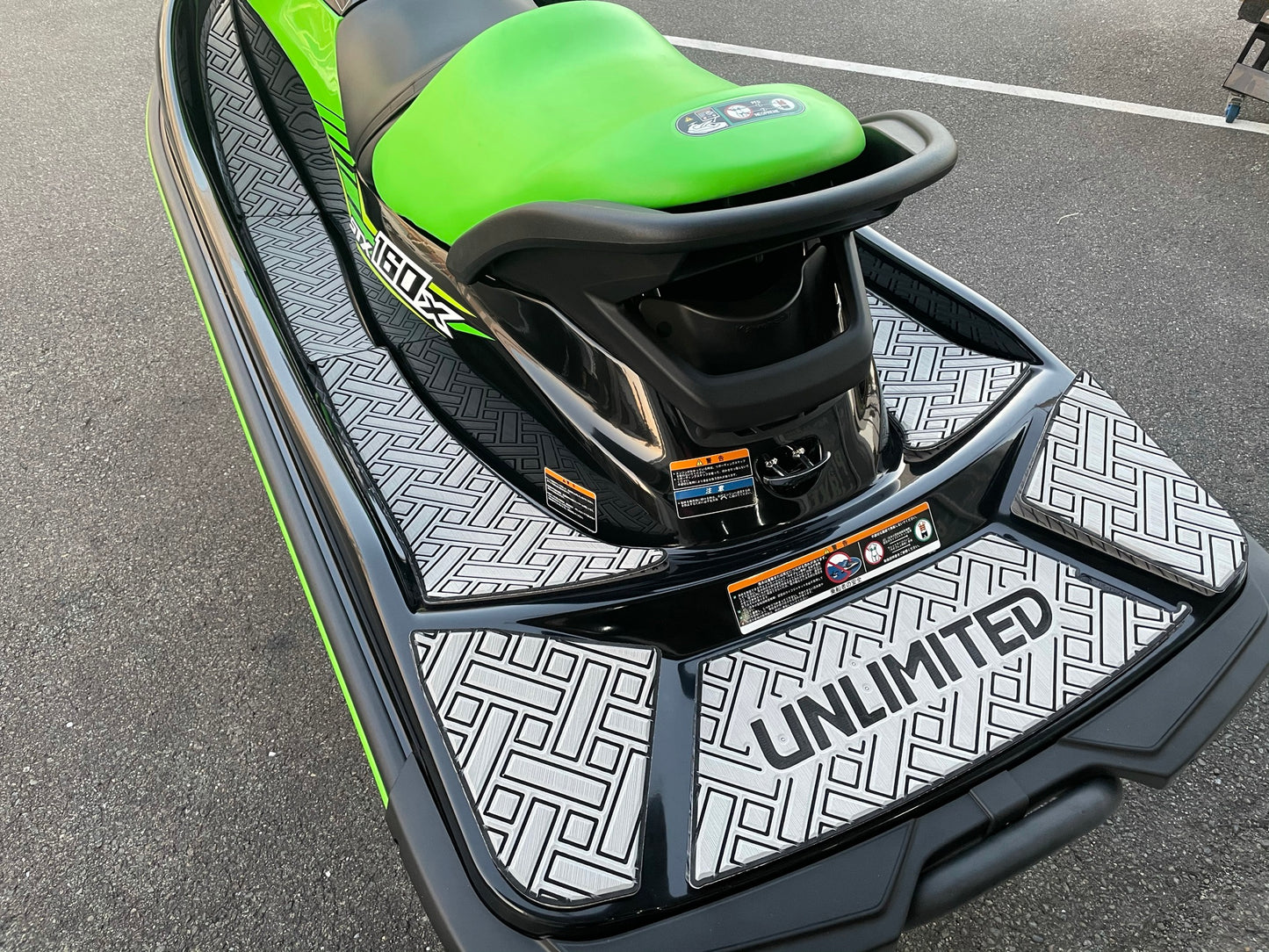 Deck mat with tape for STX160 UNLIMITED UL51034 Rectangle Kawasaki exclusive jet ski