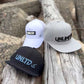 2025新作 UNLIMITED LOGO CAP ブランドロゴ キャップ 帽子 グレー フラット UVケア サポート ULC0652